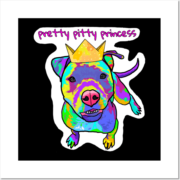 Pretty Pitty Princess -multi color Wall Art by Underbite Boutique